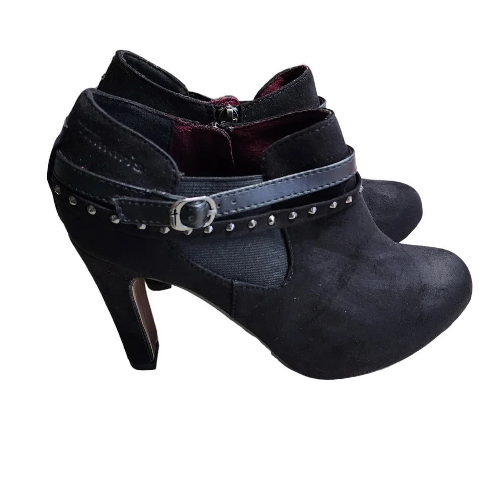 Women's Tamaris Ankle Booties Black Sz 5.5